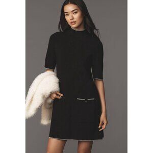 Size MP - Anthropologie The Annalise Mock-Neck Mini Sweater Dress by Maeve